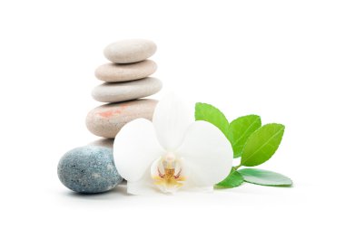 zen taşlar izole Dengeleme