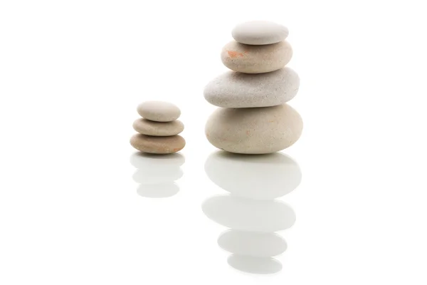 Balancing zen stones isolated — Stock Photo, Image