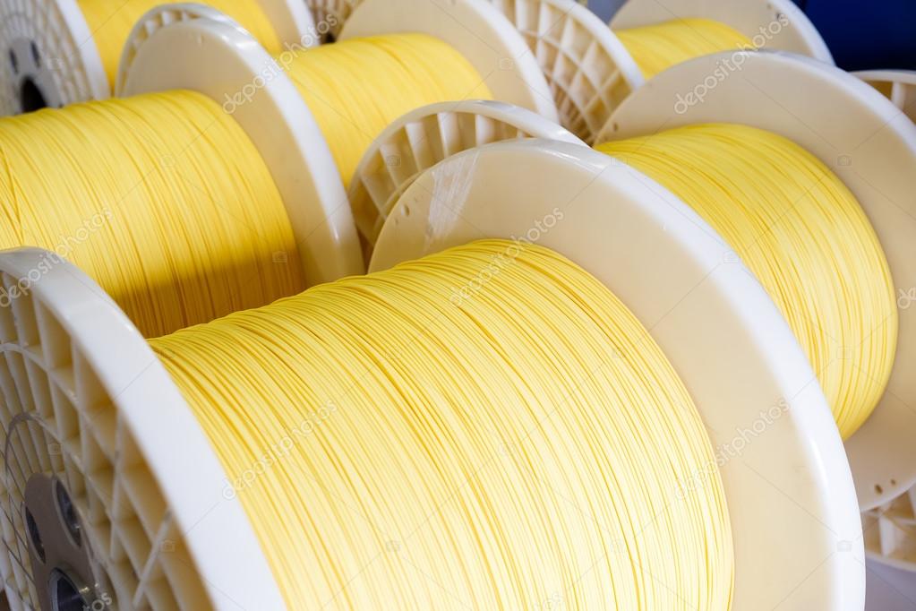Group of fiber optic cable reels — Stock Photo © artush #122847300