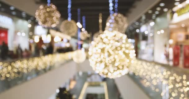 Mania de compras de Natal borrada em grandes vendas de sexta-feira preta — Vídeo de Stock