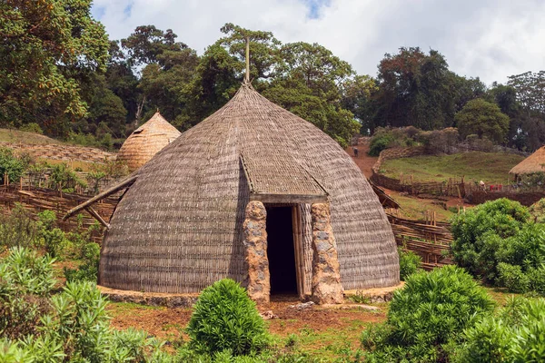 Vacker Arkitektur Med Traditionella Etiopiska Hus Bale Mountain Ethiopia Afrika — Stockfoto