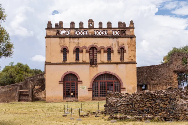Ερείπια Του Διάσημου Αφρικανικού Κάστρου Fasil Ghebbi Βασιλικό Φρούριο Πόλη — Φωτογραφία Αρχείου