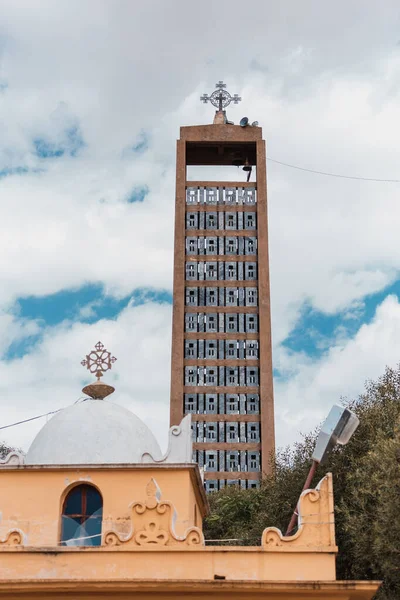 Torre Sineira Igreja Nossa Senhora Santa Maria Sião Lugar Mais — Fotografia de Stock