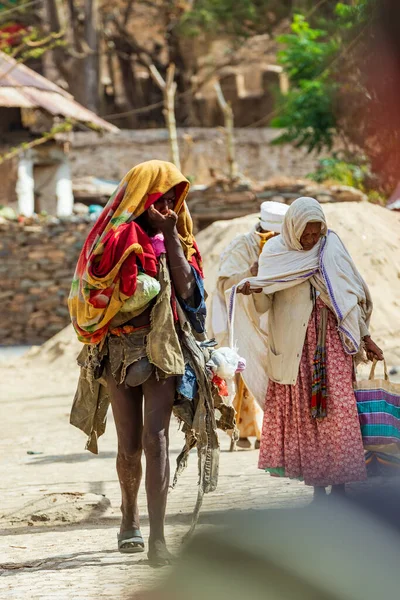 Axum Ethiopia April 27Th 2019 Elder Tigray Women Return Morning — 스톡 사진