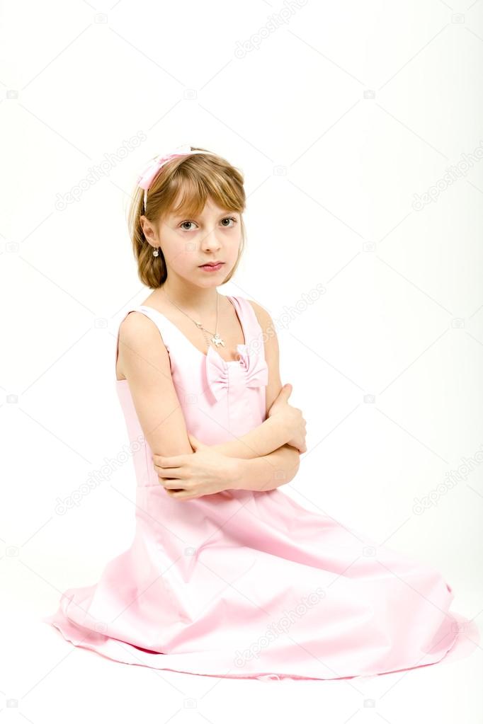 Studio portrait of young beautiful girl