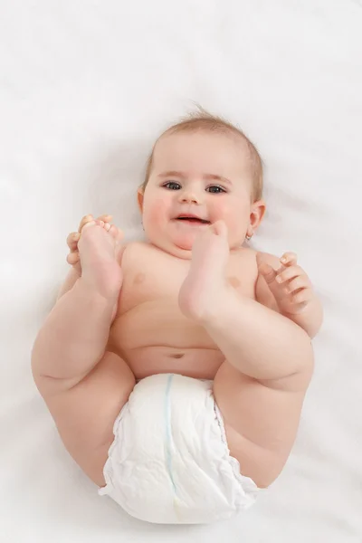 Smiling infant baby — Stock Photo, Image