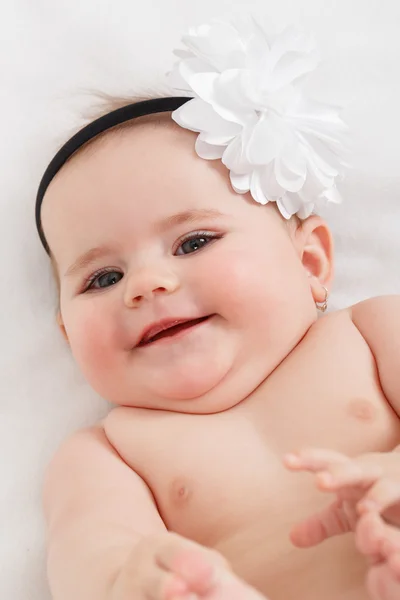 Glimlachende baby baby — Stockfoto