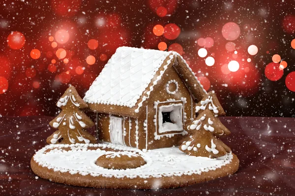 Homenade holiday Gingerbread house — Stock Photo, Image