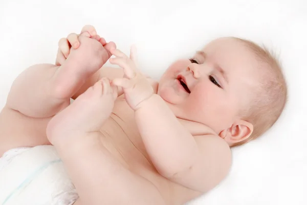 Smiling infant baby — Stock Photo, Image