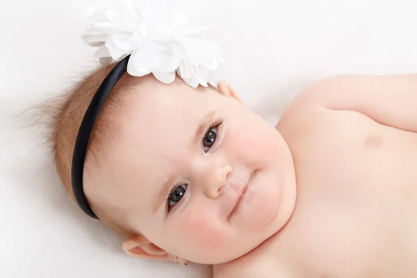 Bebê bebê bebê sorrindo — Fotografia de Stock