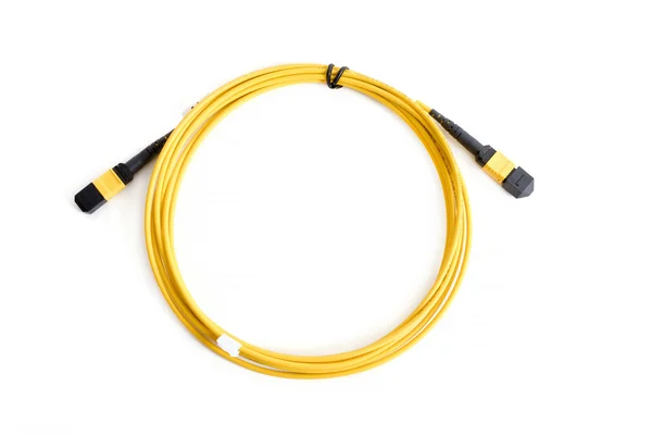 Şerit fiber optik patchcord ile bağlamak Mtp — Stok fotoğraf