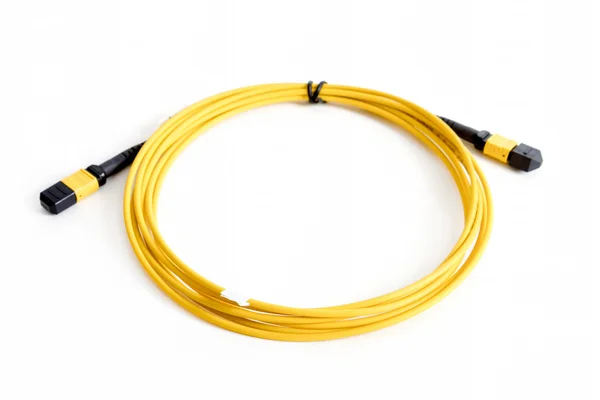 Ruban fibre optique patchcord avec connecteur MTP — Photo