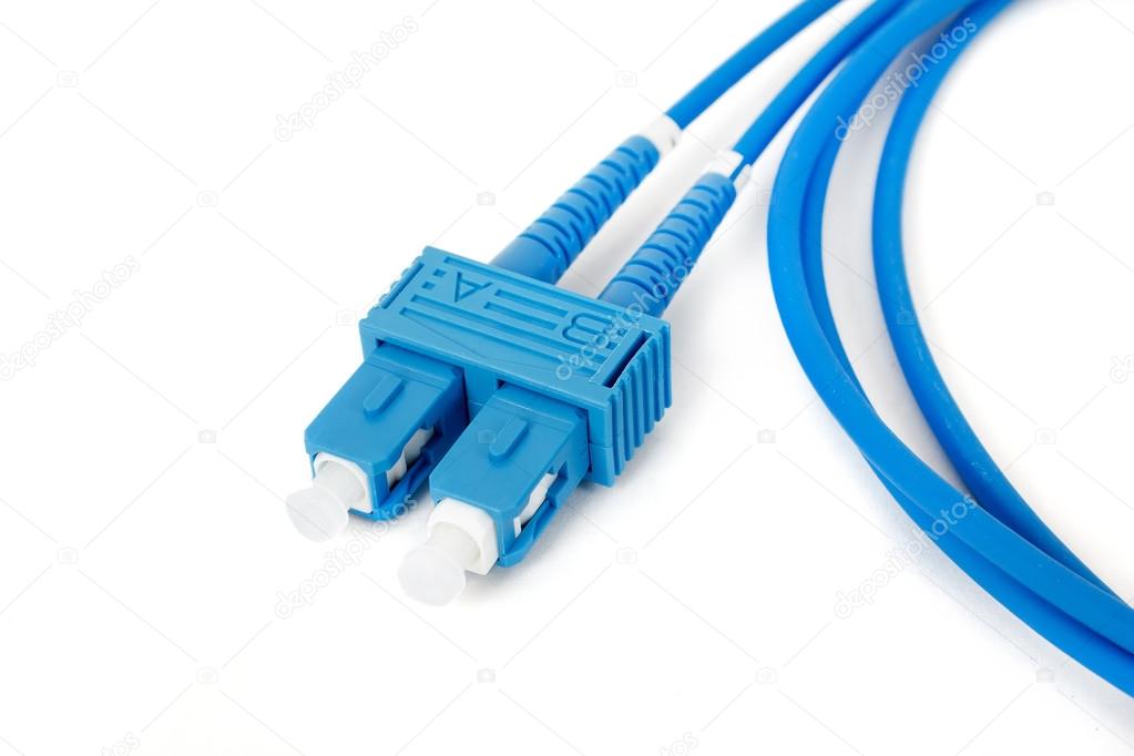 blue fiber optic duplex SC connector patchcord