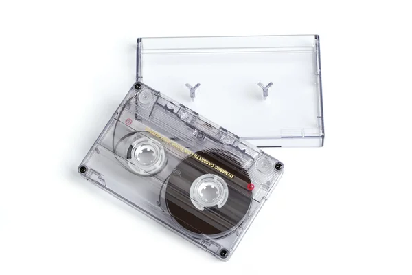 Close up of vintage audio tape cassette — Stock Photo, Image