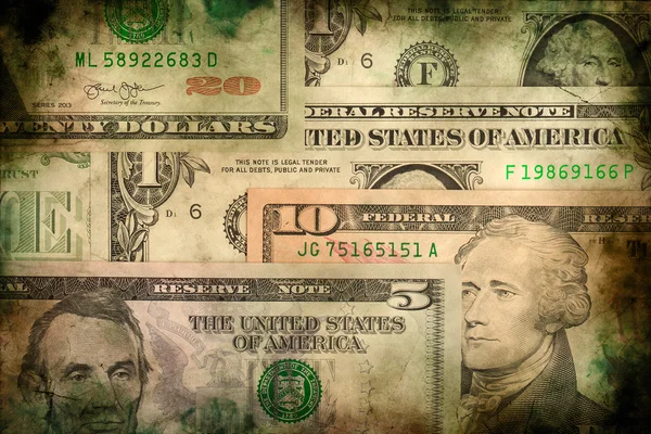 USA dollar money banknotes texture grunge background — Stock Photo, Image