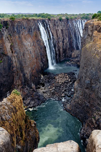 Vista del Victoria falls canyon — Foto Stock