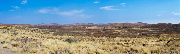 Panorama pejzaż fantastyczny moonscape Namibii — Zdjęcie stockowe