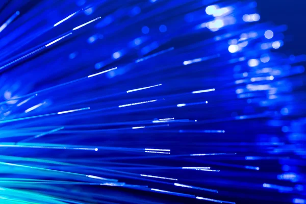 Fibre ottiche astratto sfondo tecnologia offuscata — Foto Stock