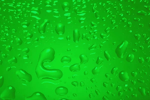 Fondo abstracto verde con gotas de agua — Foto de Stock