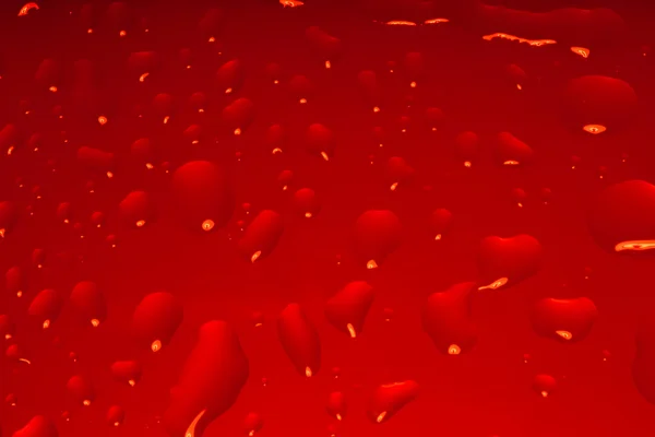 Fundo abstrato vermelho com gotas de água — Fotografia de Stock
