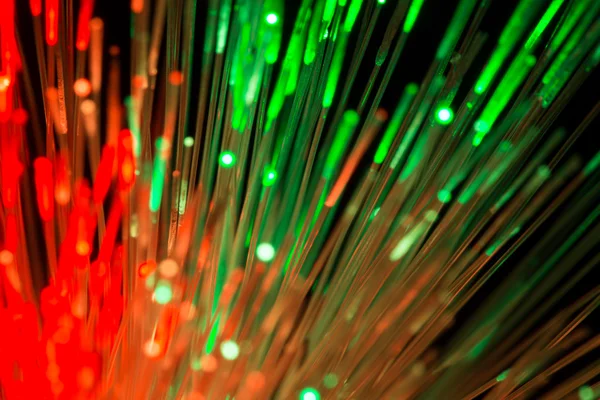 Fibre ottiche astratto sfondo tecnologia offuscata — Foto Stock