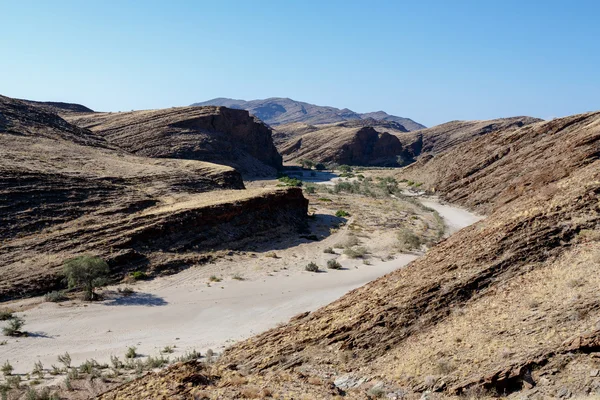 Fantrastic Namibia moonscape krajobraz — Zdjęcie stockowe