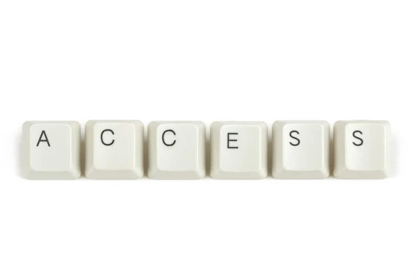 Access from scattered keyboard keys on white — Stock Photo, Image