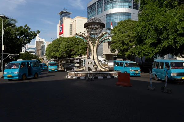 Morning traffic on Manado street — Stock Photo, Image