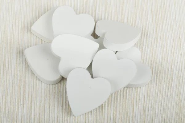 Valentine's wooden hearts — Stock Photo, Image