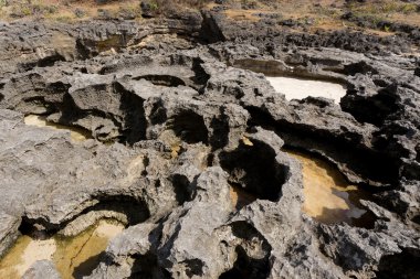 kaya formasyonu kıyı şeridi Nusa Penida Adası'nda