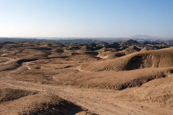 Panorama fantrastic Namibia moonscape — Zdjęcie stockowe