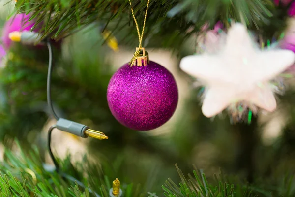 Decorated christmas tree — Stock Photo, Image