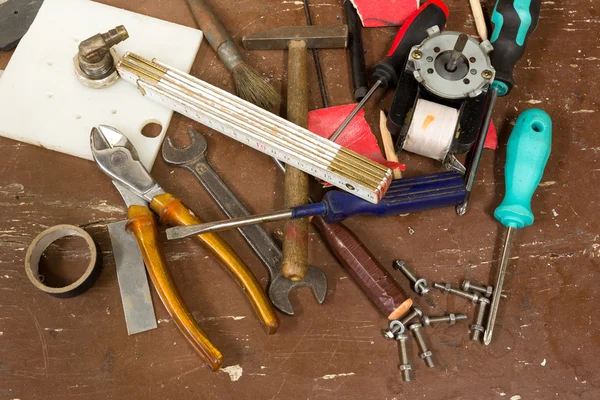 DIY workshop tools on table — Stock Photo, Image