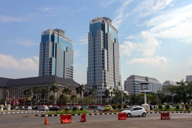 Building on main street in central Jakarta