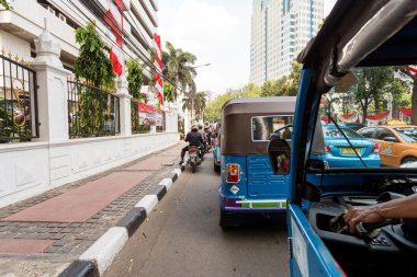 View from vehicle tu tuk jakarta