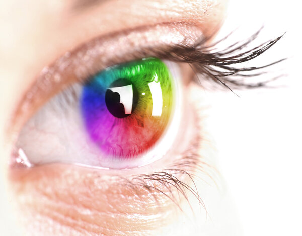 woman colorful Eye