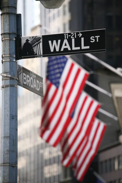 Panneau de Wall Street — Photo