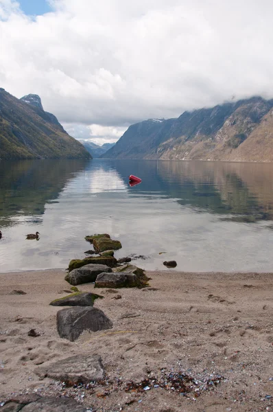 Blick auf den Fjord Stockfoto