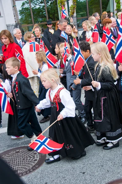 Dzień konstytucji "parada w stavanger, może 2014 Zdjęcie Stockowe