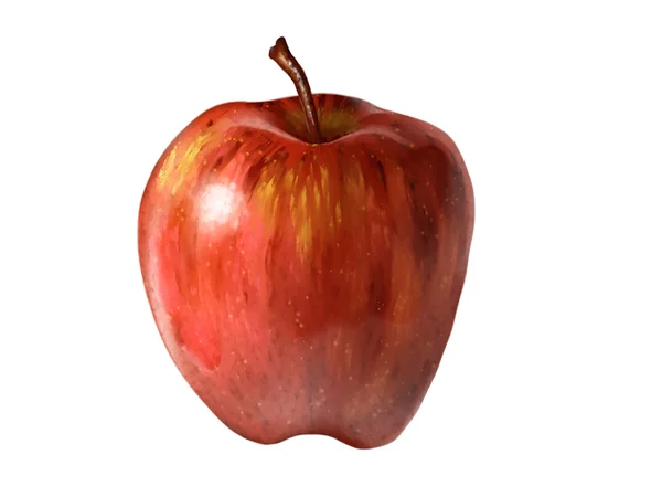 Červené jablko malba Royalty Free Stock Fotografie