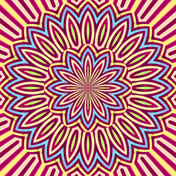 Красочный Калейдоскопический Фон Мандалы — стоковое фото