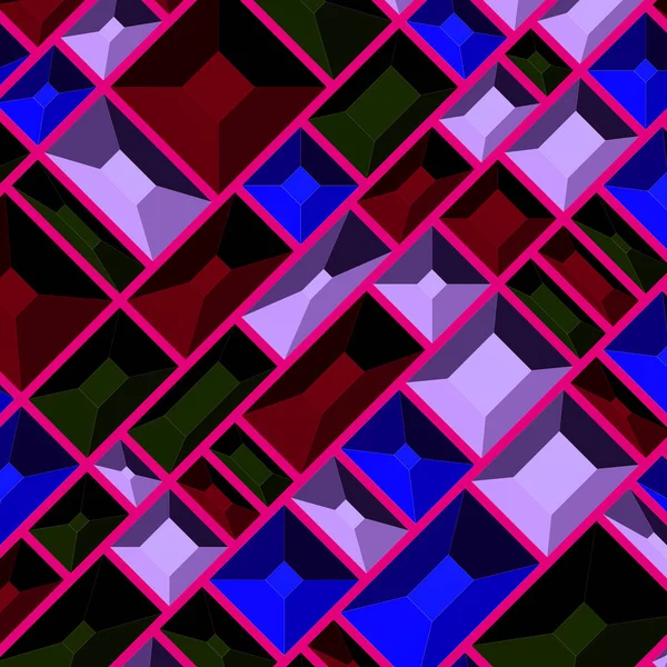 Abstracte Achtergrond Van Gloeiende Geometrische Kubussen Lijnen — Stockfoto