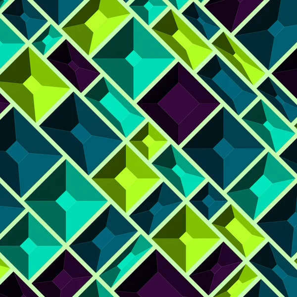 光の幾何学的立方体と線の抽象的な背景 — ストック写真