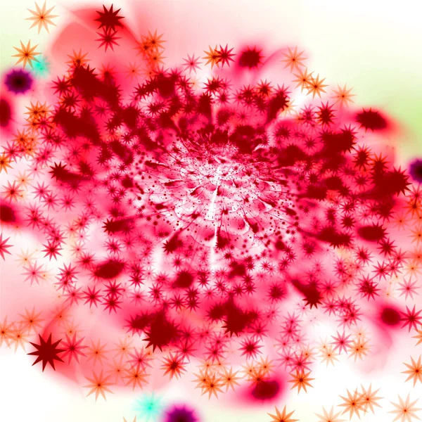 Абстрактна Сяюча Квітка Футуристичний Фрактальний Цвіт Фантастичний Фрактальний Дизайн Плакатів — стокове фото
