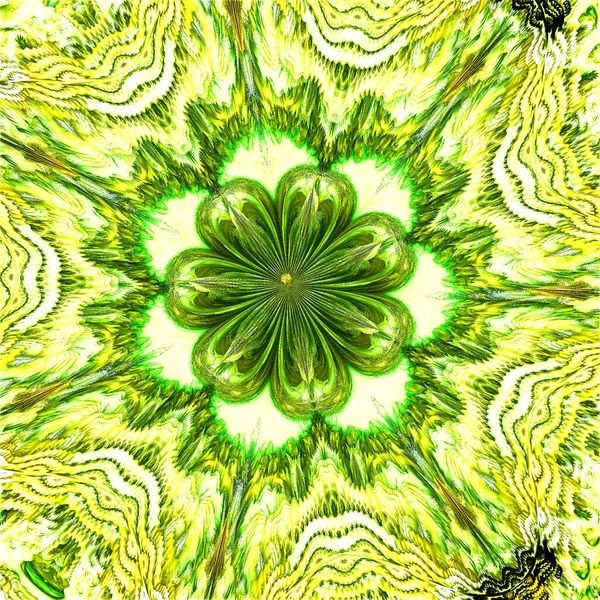 Fond Fleur Fractale Colorée — Photo