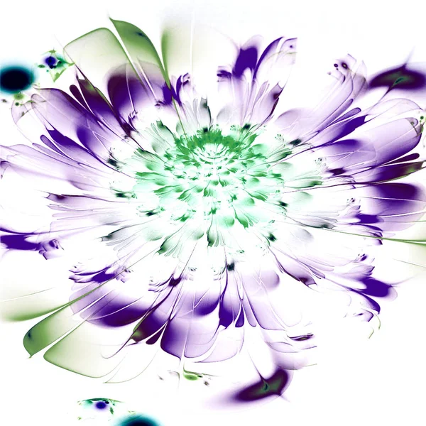 Fiore Luminoso Astratto Fiori Frattali Futuristici Design Fantasy Frattale Poster — Foto Stock