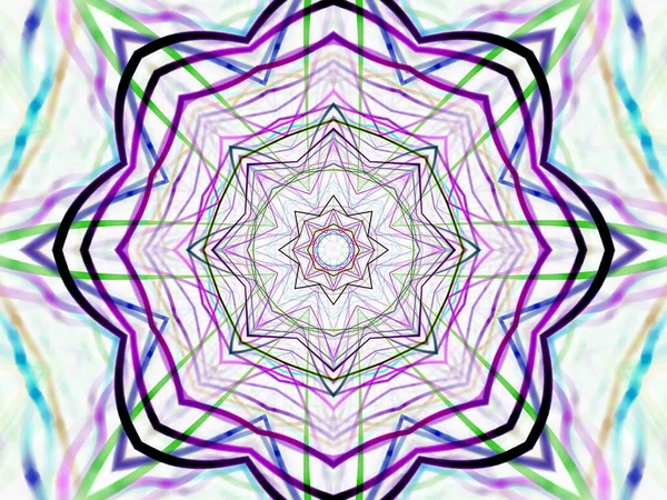 Színes Kaleidoszkópos Mandala Háttér — Stock Fotó