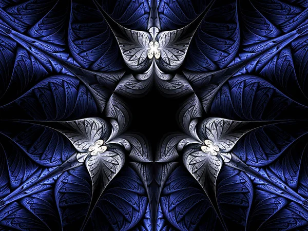 Geometrik Desenli Çiçekli Soyut Fraktal Arkaplan — Stok fotoğraf