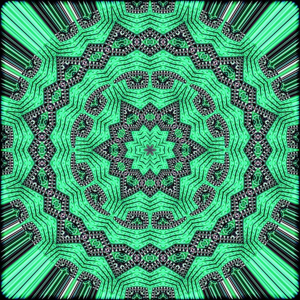 Barevné Kaleidoskopické Mandala Pozadí — Stock fotografie