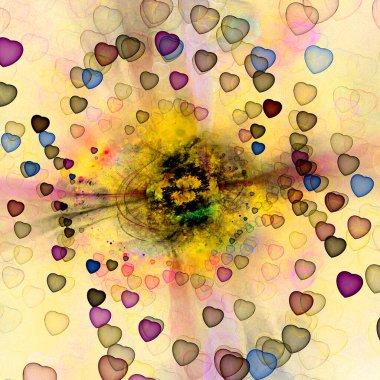 soyut arkaplan psikedelik renkli kalemle oluşturulmuş fraktal daireler ve spiral dijital grafik tasarımı grafiksel astroloji. Simya. Sihir